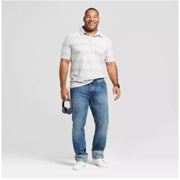 Goodfellow & Co. Other - Mens 3X Big Tall Gray Striped Polo Shirt